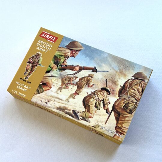 Airfix Empty British Eighth Army Early Repro Box 1:32 Scale #1805