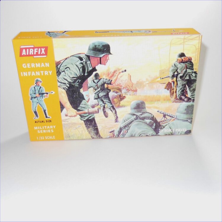 Airfix Empty German Infantry Early Brown Repro Box 1:32 Scale #1718