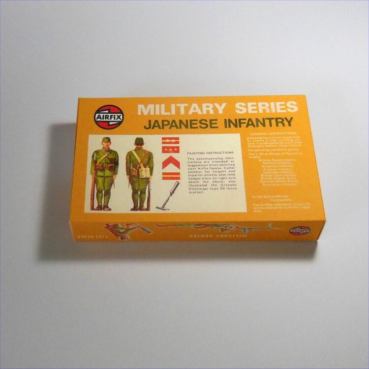 Airfix Empty Military Series Japanese Infantry Early Brown Repro Box 1:32 Scale #51455