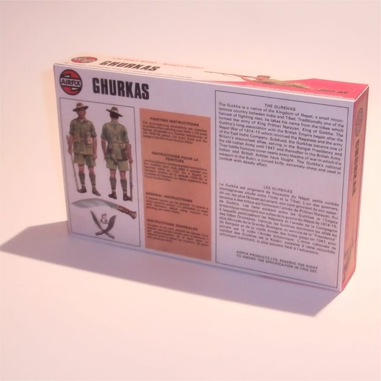 Airfix Empty Military Series Ghurkas Target Logo Repro Box