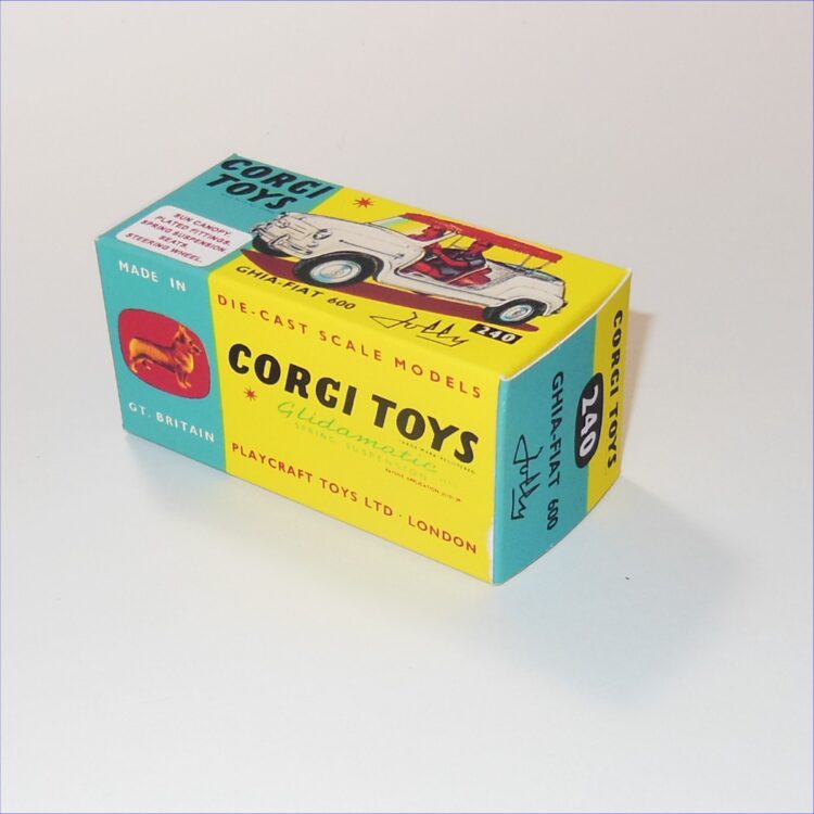 Corgi Toys 240 Fiat 600 Ghia Jolly Repro Box