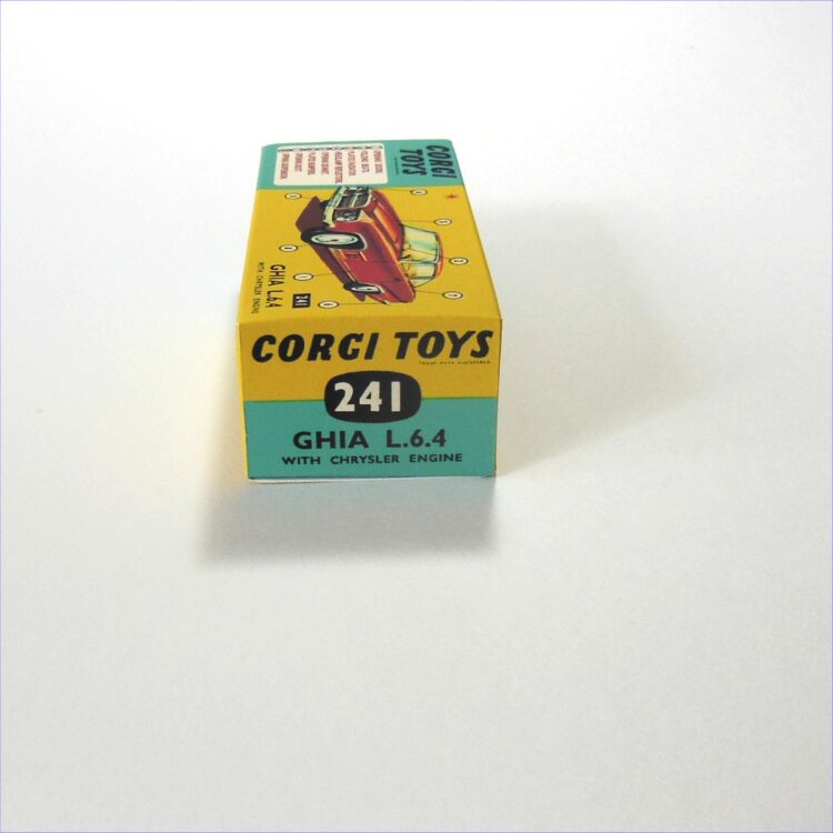 Corgi Toys 241 Ghia L.6.4 with Chrysler Engine Empty Repro Box