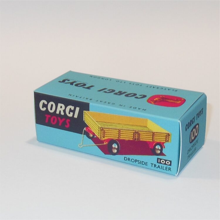 Corgi Toys 100 Dropside Trailer Early Blue Repro Box