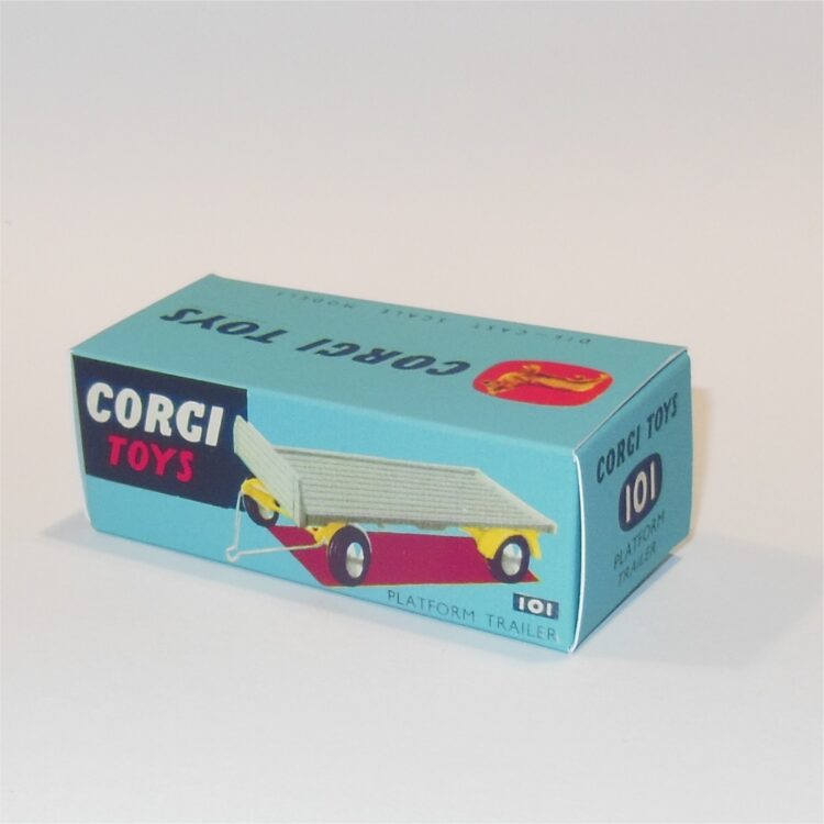 Corgi Toys 101 Platform Trailer Early Blue Repro Box