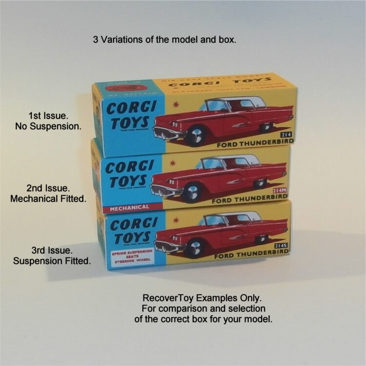 Corgi Toys 214M Ford Thunderbird (Mechanical) Repro Box