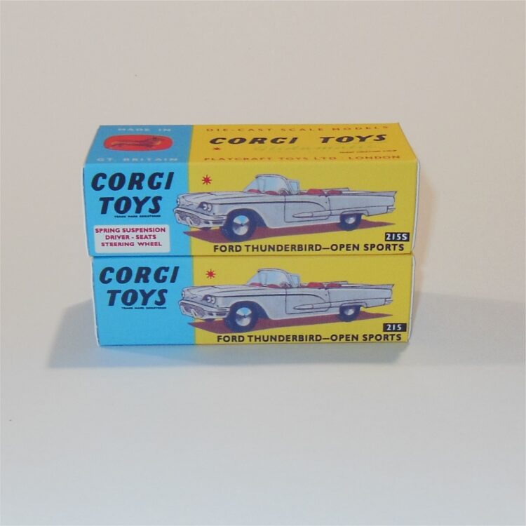 Corgi Toys 215 Ford Thunderbird Open Sports Repro Box