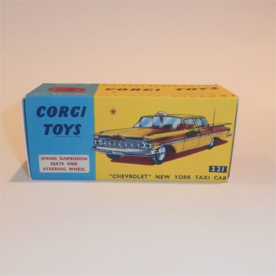 Corgi Toys 221 Chevrolet New York Taxi Repro Box