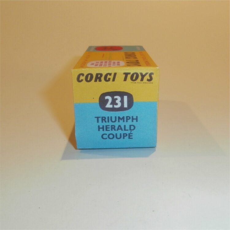 Corgi Toys 231 Triumph Herald (Gold) Repro Box