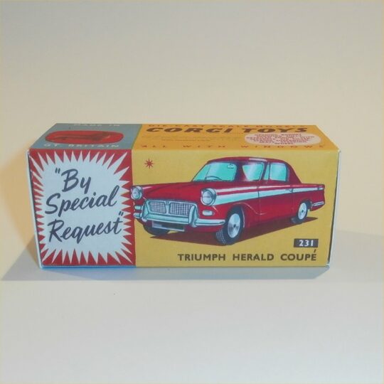 Corgi Toys 231 Triumph Herald (Red) Custom Box