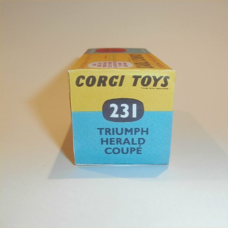 Corgi Toys 231 Triumph Herald (Red) Custom Box