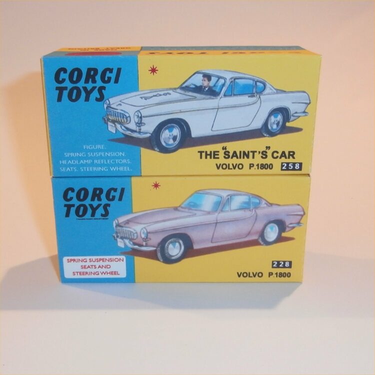 Corgi Toys 258 The Saint Volvo P1800 Repro Box