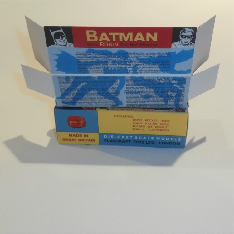 Corgi Toys 267 Batman Batmobile Repro Box 1st Issue Bat Wheel Hubs