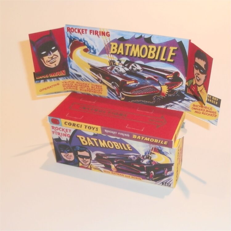 Corgi Toys 267 Batman Batmobile Repro Box 1st Issue Bat Wheel Hubs