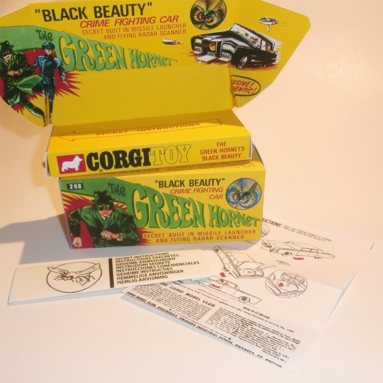 Corgi Toys 268 Green Hornet Black Beauty Empty Repro Box Set