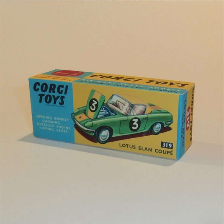 Corgi Toys 319 Lotus Elan Hardtop Coupe Repro Box