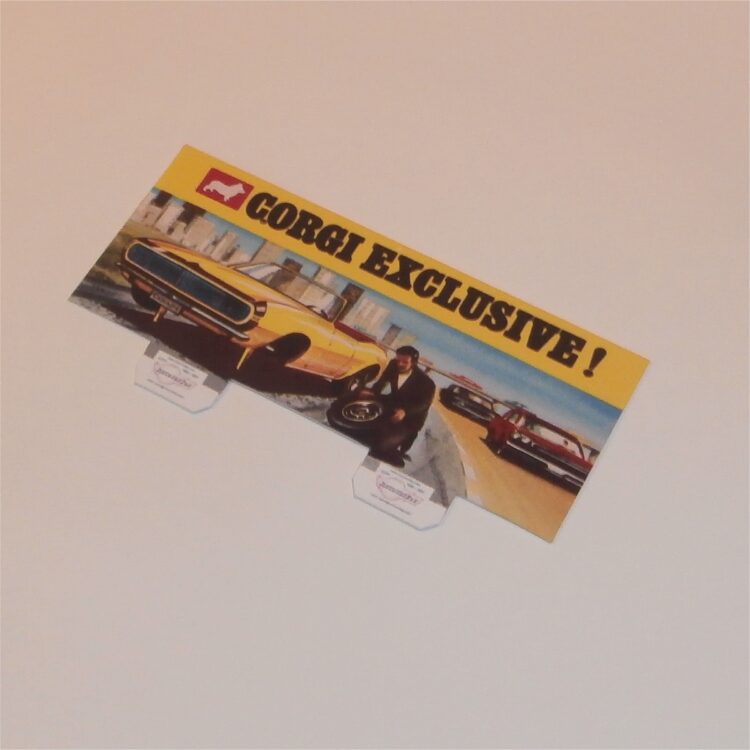 Corgi Toys 338 Chevrolet Camaro Box Header Card Only