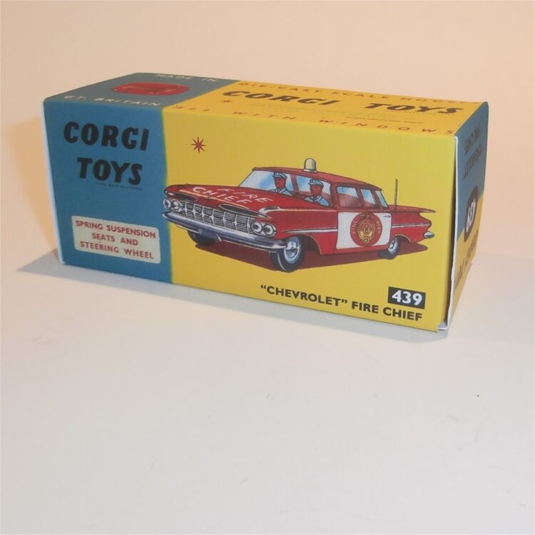 Corgi Toys 439 Chevrolet Impala Fire Chief Car Repro Box