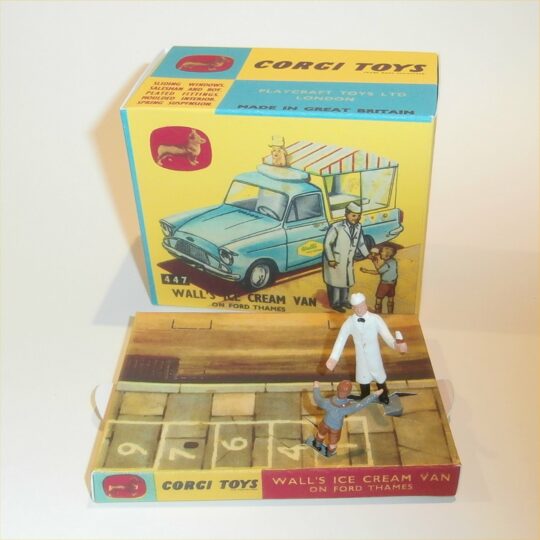 Corgi Toys 447 Ford Thames Walls Icecream Box with Tray and Figures