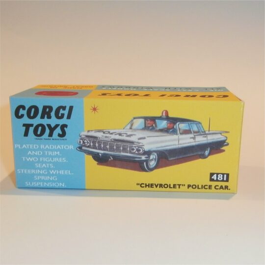 Corgi Toys 481 Chevrolet Impala Police Car Repro Box