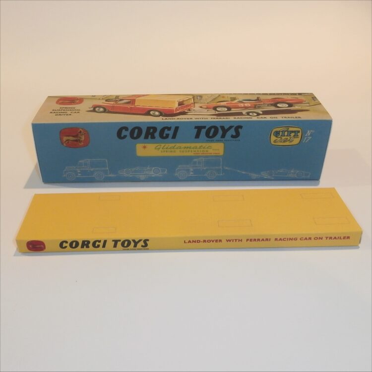 Corgi Toys Gift Set 17 Land Rover Ferrari Racing Car Empty Repro Box and Tray