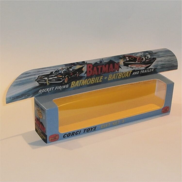 Corgi Toys Gift Set 3 Batman Batmobile & Batboat 1st Issue Repro Box w. Standard Tray