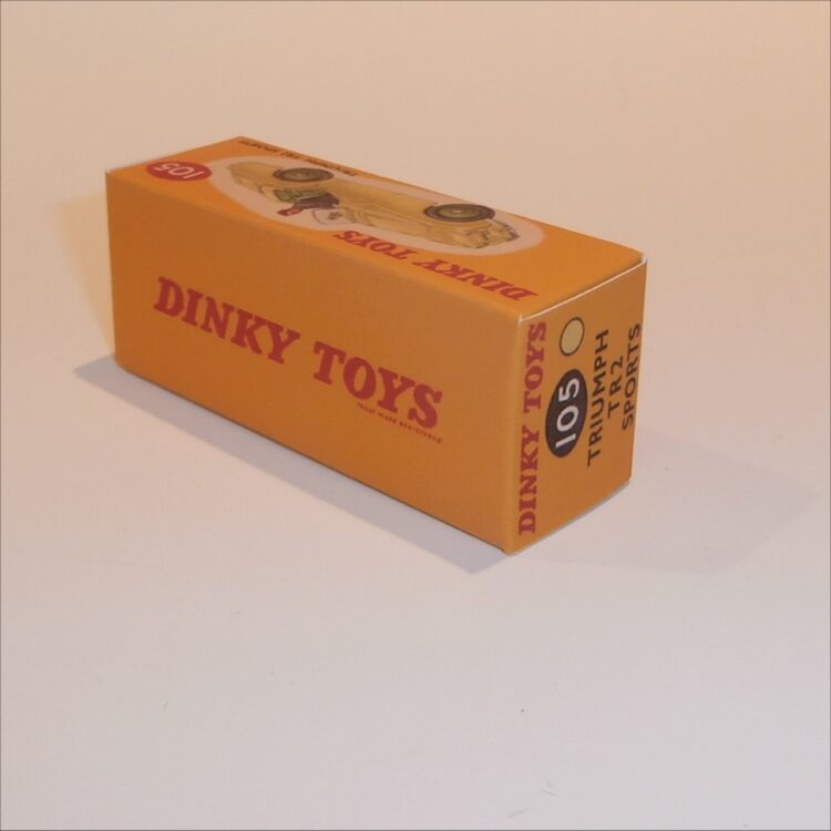 Dinky Toys 105 Triumph TR2 - Cream - Repro Box