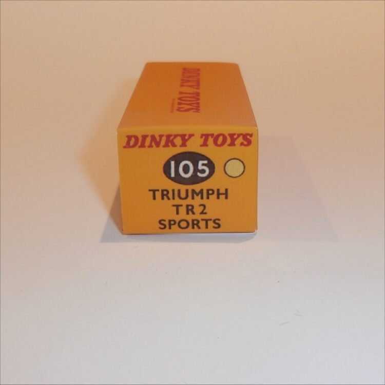 Dinky Toys 105 Triumph TR2 - Cream - Repro Box