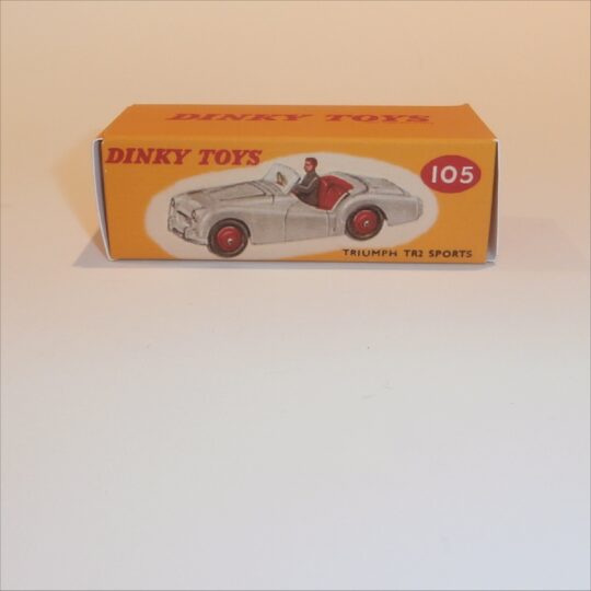 Dinky Toys 105 Triumph TR2 - Grey - Repro Box