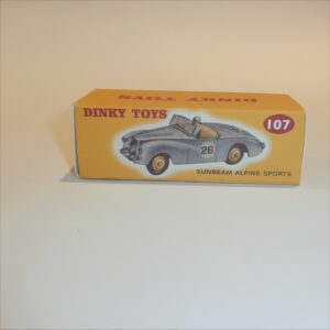 Dinky Toys 107 Sunbeam Alpine Sports - Blue - Repro Box