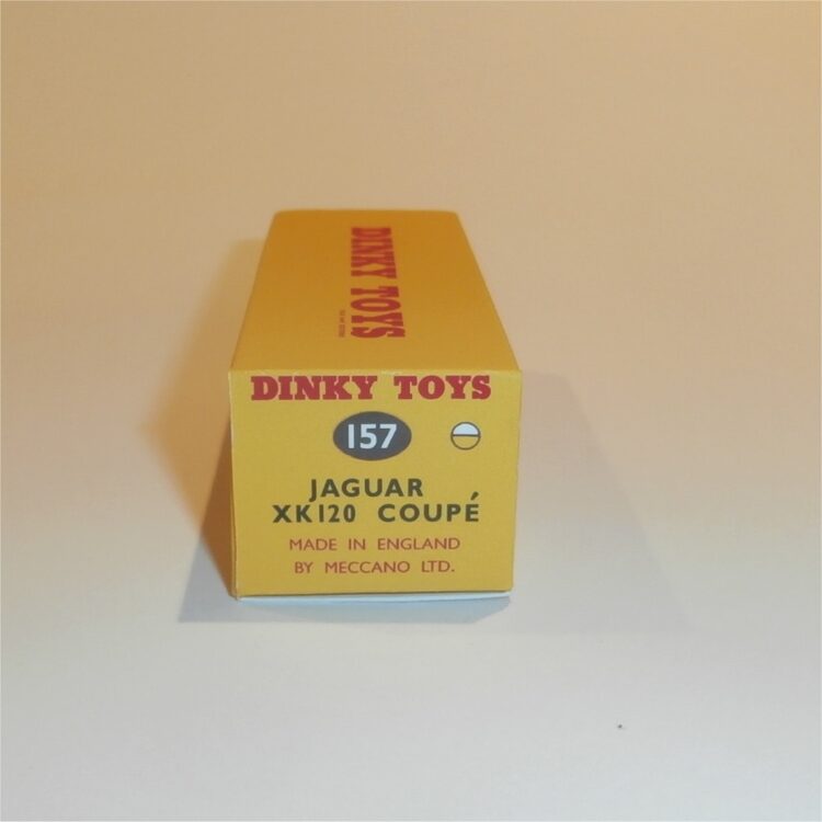 Dinky Toys 157 Jaguar XK120 Two-Tone Grey over Yellow Repro Box