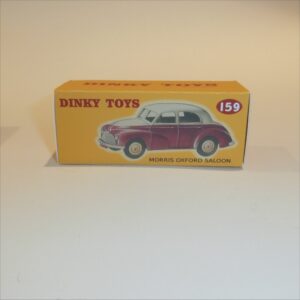 Dinky Toys 159 Morris Oxford Saloon - Cream / Maroon - Repro Box