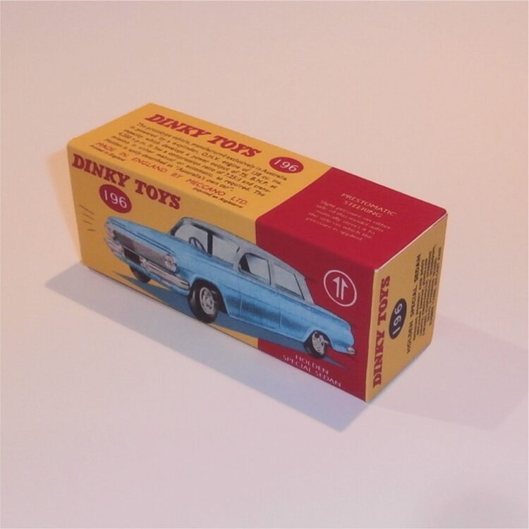 Dinky Toys 196 Holden Aqua Colour Sedan Custom Box