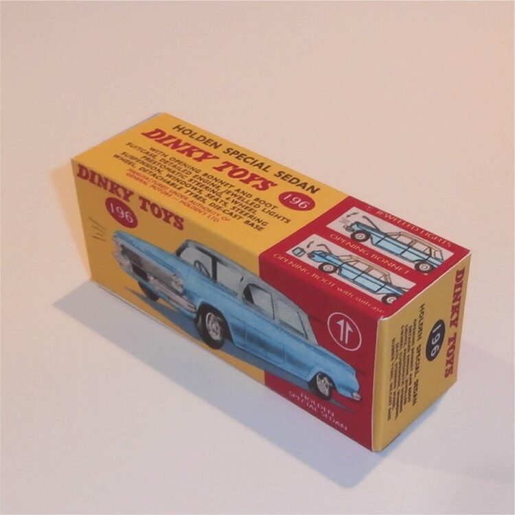 Dinky Toys 196 Holden Aqua Colour Sedan Custom Box