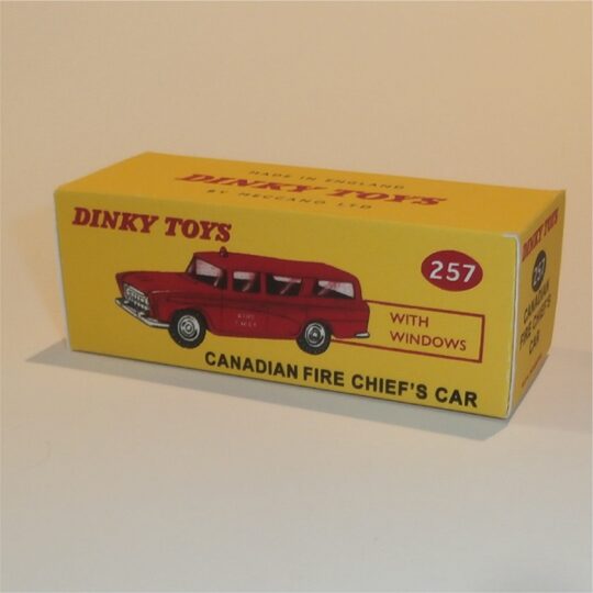 Dinky Toys 257 Nash Rambler Canadian Fire Chief Car Custom Box