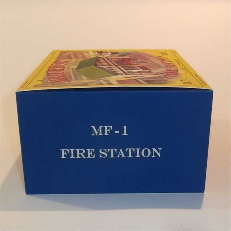 Matchbox Lesney Accessory MF-1 Fire Station Green Roof D Style Repro Box