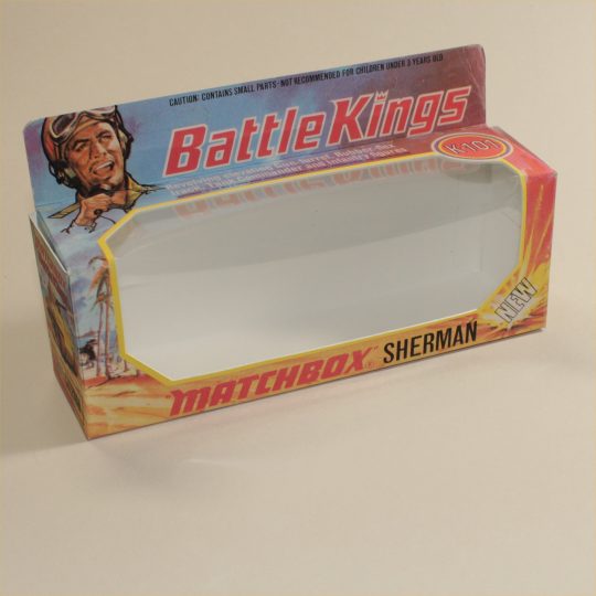 Matchbox Battle Kings K101 Sherman Military Tank Repro Outer Box Only