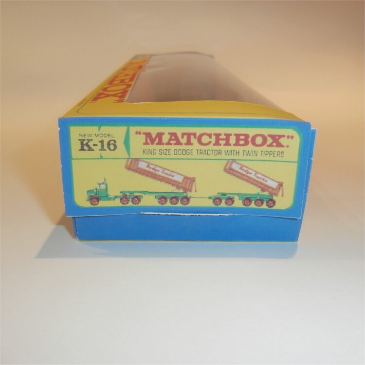 Matchbox Lesney King Size K 16 Dodge Twin Dumper Repro Box Set