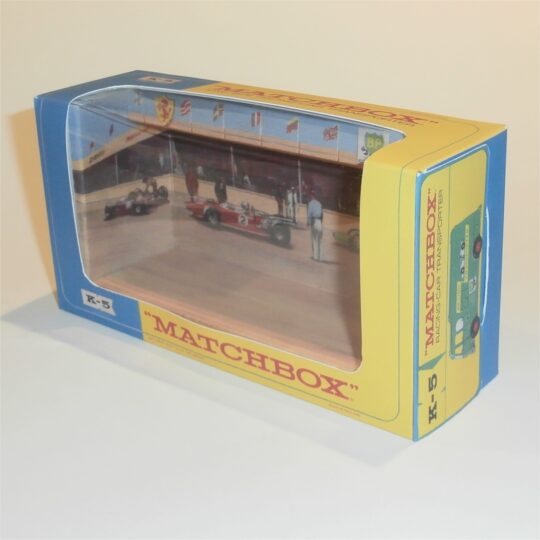 Matchbox Lesney King Size K 5 Racing Car Transporter Repro Window Box