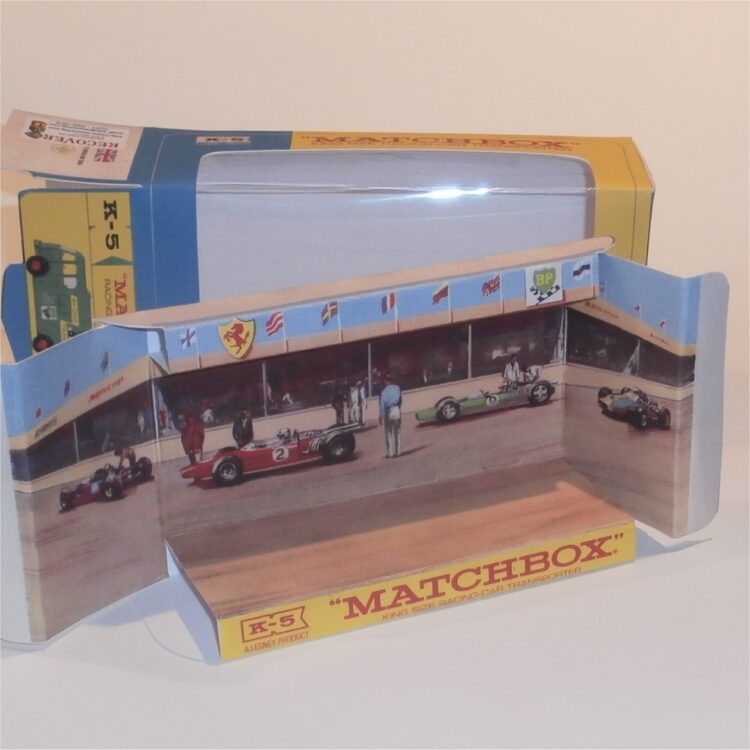 Matchbox Lesney King Size K 5 Racing Car Transporter Repro Window Box