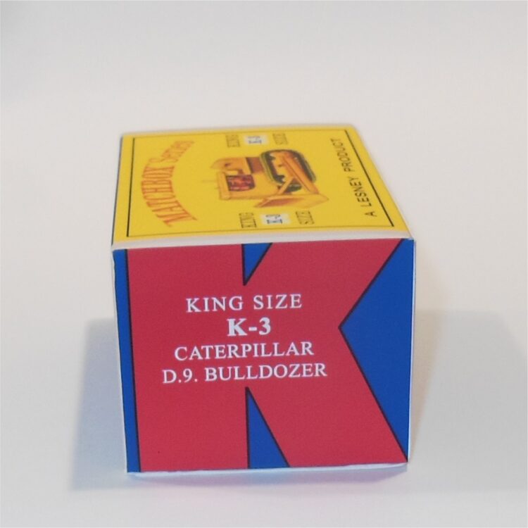 Matchbox King Size 3a Caterpillar D.9 Bulldozer D Style Repro Box