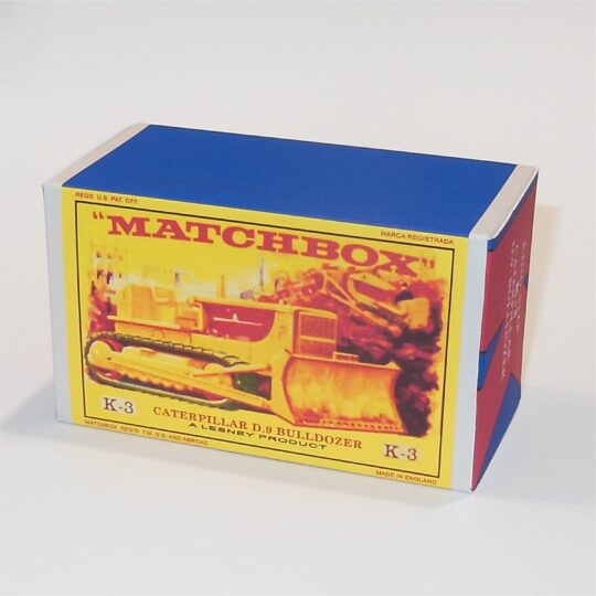 Matchbox King Size 3a Caterpillar D.9 Bulldozer E Style Repro Box