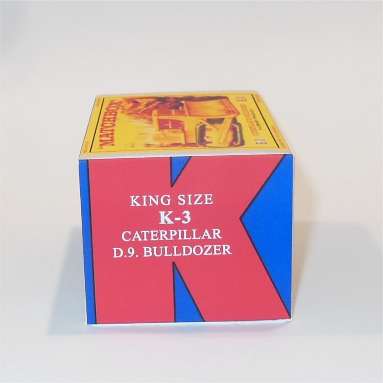 Matchbox King Size 3a Caterpillar D.9 Bulldozer E Style Repro Box
