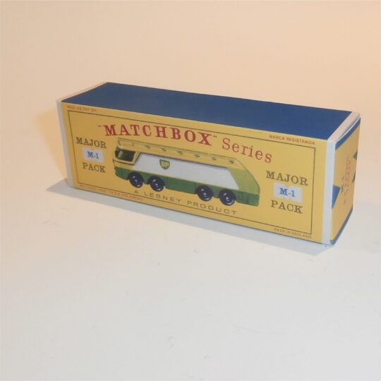 Matchbox Major Pack 1 b BP Petrol Tanker D Style Repro Box