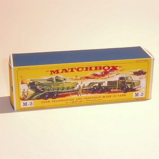 Matchbox Major Pack 3 a Antar Centurion Tank Transporter E Style Repro Box