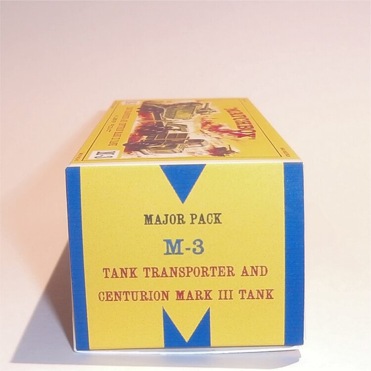 Matchbox Major Pack 3 a Antar Centurion Tank Transporter E Style Repro Box