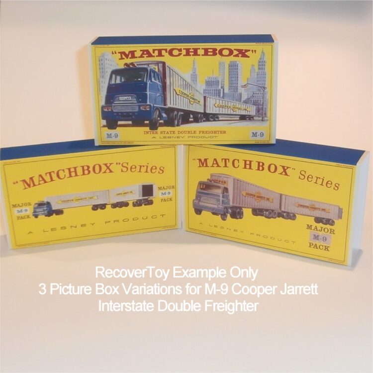 Matchbox Major Pack 9 a3 Interstate Double Freighter E Style Repro Outer Sleeve Only