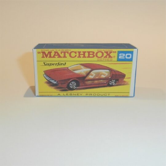 Matchbox Lesney Superfast 20 Lamborghini Marzal F-SF2 Style Repro Box