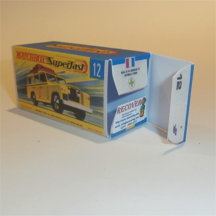 Matchbox Lesney Superfast 12 d Land Rover Safari G Style Repro Box