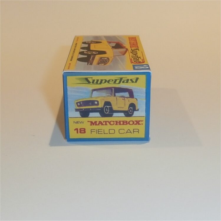 Matchbox Lesney Superfast 18 e Jeep Scout Field Car G Style Repro Box