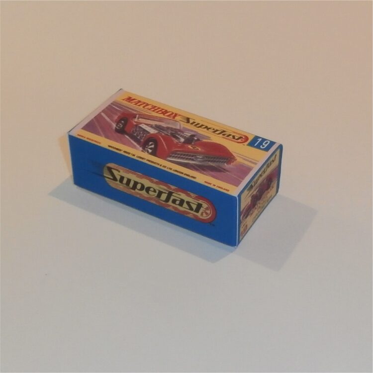 Matchbox Lesney Superfast 19 f Road Dragster G Style Repro Box